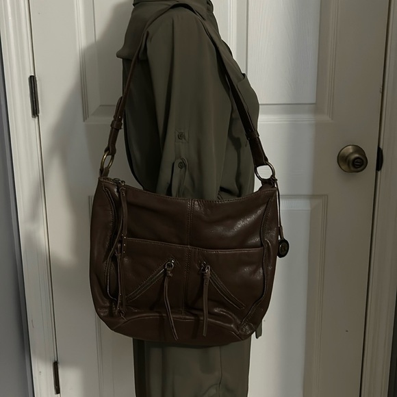 The Sak genuine brown leather shoulder bag - Picture 1 of 4